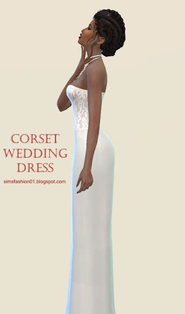 Sims Fashion01 Simsfashion01 Corset Wedding Dress The Sims 4