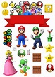 Mario Bros Birthday Party Ideas, Diy Cake Topper Birthday, Super Mario ...