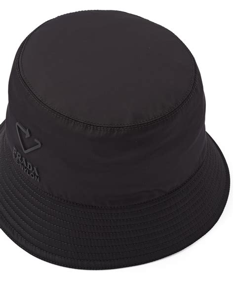 Black Re Nylon Bucket Hat Prada