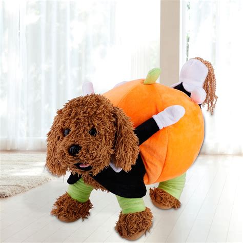 Lyumo Pet Dog Clothes Funny Comic Pumpkin Costume Outfit Skin Friendly