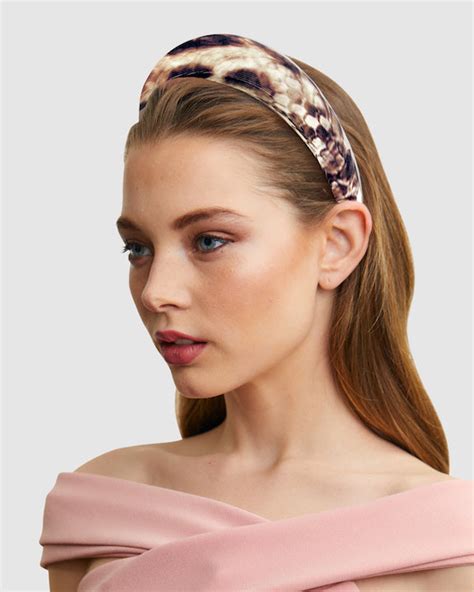 Monica Snakeskin Padded Headband By Australian Label Ford Millinery