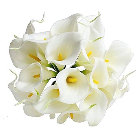 Pcs Artificial Flower Calla Lily Bouquet Bridal Wedding Fake Silk