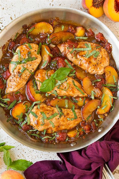 Feel free to use a dry white wine to replace the marsala wine. Balsamic Peach Chicken Skillet