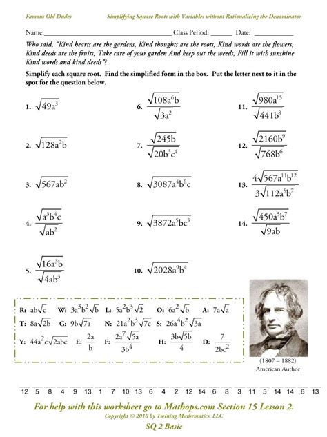 Square Root Worksheets 8Th Grade Math Grade Math Perfect | db-excel.com