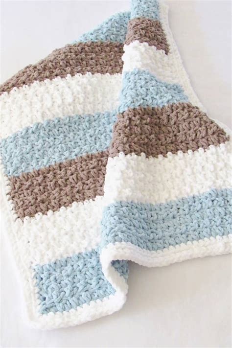 Home And Living Handmade Crochet Beautiful Blue Baby Blanket Baby