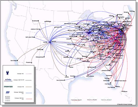 American Connection Route Map