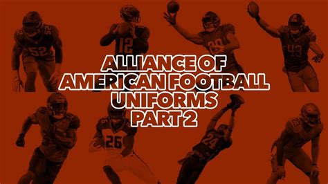 Alliance Of American Football Uniform Review Part 2 Uniforms 🏈 Youtube