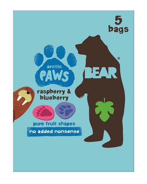 Bear Paws Multipack Artic Raspberry And Blueberry 4 X 5 X 20g Steins Foods