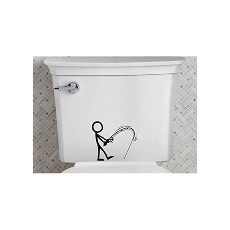 Buy Bathroom Toilet Sticker Decal Stick Figure Fishing Funny Fun
