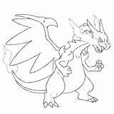 Charizard Coloring Pages Mega Printable Pokemon Color sketch template