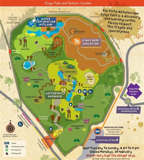 Map Of Rio Tinto Naturescape Kings Park Facilities Puddles