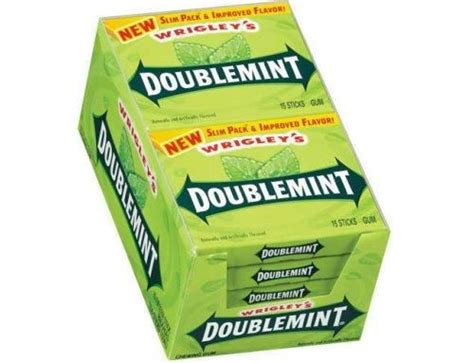 Wrigley Gum Doublemint 15 Stick 10 Count Chewing Gum Gum Chewing