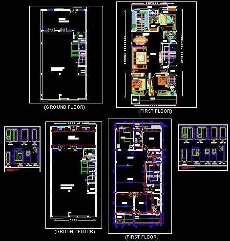 Free autocad files, cad drawings, blocks and details. Independent House (30'x60') G+1 Floor Layout Plan DWG ...