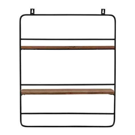 Buy 32 Inch 2 Tier Wall Mount Wood Shelf Brown And Black By Casagear