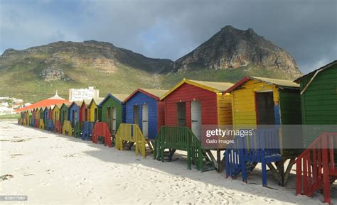 A View Of Iconic Muizenberg Beach Huts On August 02 2017 In Cape