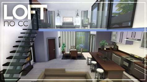 The Sims 4 Speed Build Manly Loft No Cc House Tour Youtube