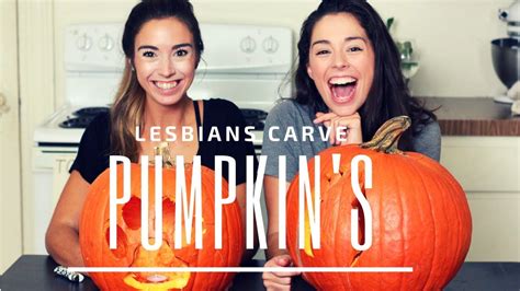 Pumpkin Carving Allie Sam Lesbian Couple YouTube