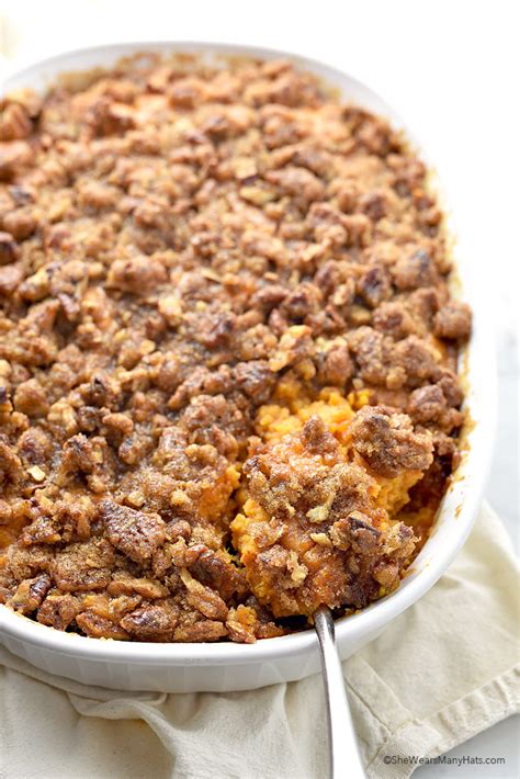 Sweet Potato Casserole Recipe With Pecan Topping She