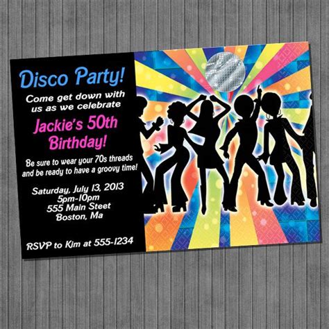 Retro 70s Disco Fever Invitations Disco Theme Party 50th Party Party