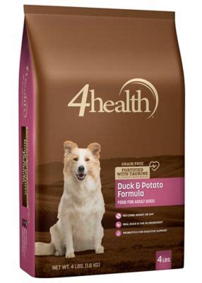 And medium breeds at about 12 to 14 months. 4health Grain Free Duck & Potato Formula Dog Food, 4 lb ...