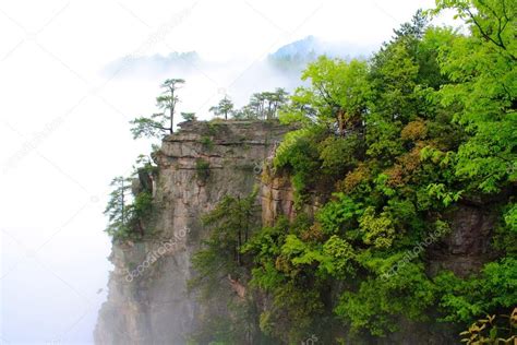 Mysterious Mountains Zhangjiajie The Province Of Hunan China — Stock