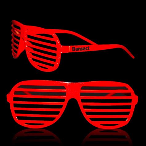 red slotted shutter shades