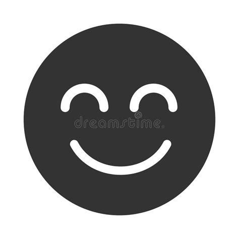 Cute Smile Icon Happy Face Symbol Sign Joy Person Vector Stock Vector