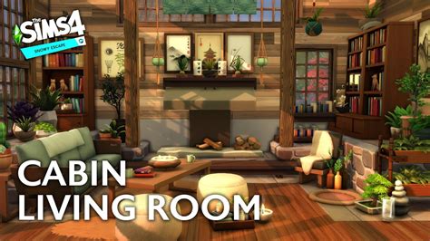 Snowy Escape Cabin Living Room With Raised Fireplace The Sims 4 Stop