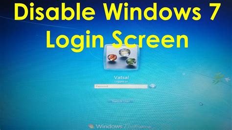 How To Disable Windows 7 Login Password And Lock Screen Youtube