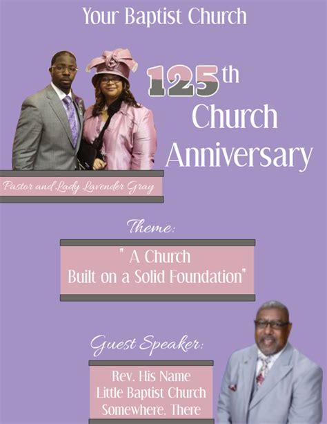 Church Anniversary Invitation Cards