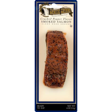 Allergen info contains fish and their derivatives. Echo Falls Cracked Pepper Flavor Smoked Salmon (4 oz) - Instacart