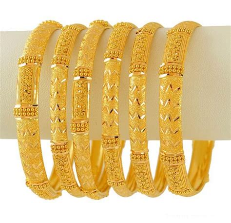 Handmade Indian Bridal Jewellery 22ct Micro Gold Plated 6 Bangles Pakistani Indian Gold Plated