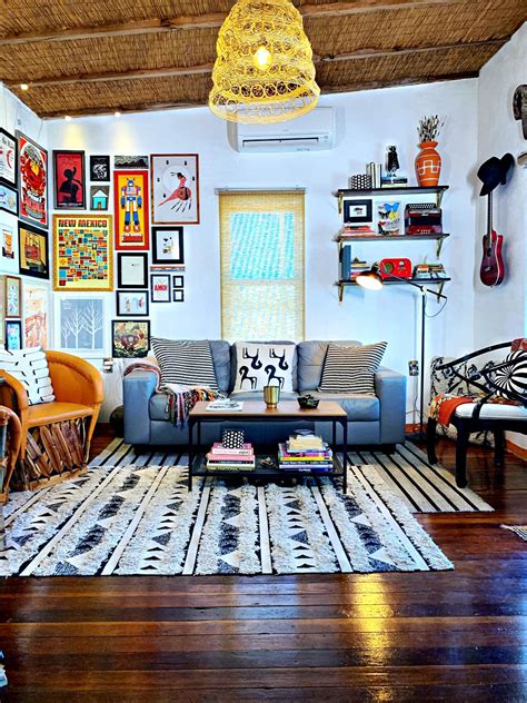 Our Eclectic Boho Adobe Living Room Bright Living Room Colourful