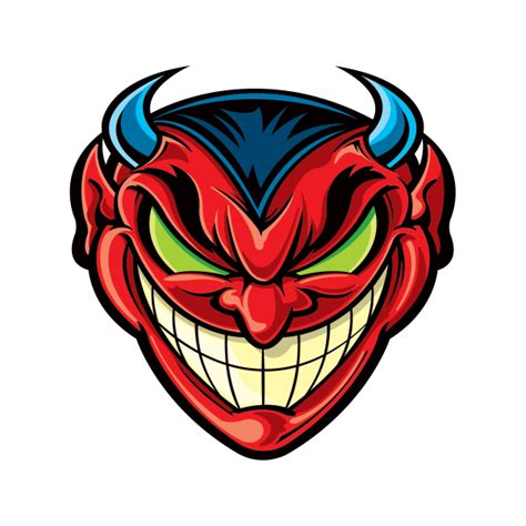 Printed Vinyl Devil Evil Smiles Evil Satan Hell Stickers Factory