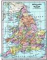 Vintage Printable - Map of England and Wales - The Graphics Fairy