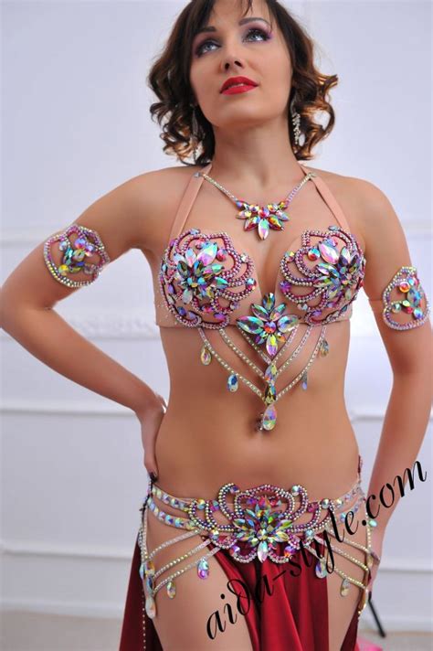 Bordeaux Sexy And Revealing Bellydance Costume Aida Style