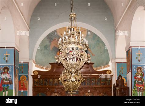 MADABA, JORDAN - APR 28, 2014: Interior of the Saint George's Greek