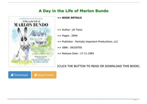 A Day In The Life Of Marlon Bundo