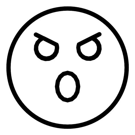 Angry Mad Yelling Emoji Emoticon Vector Svg Icon Svg Repo