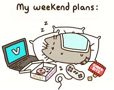 my weekend plans - Pusheen the Cat Photo (39081059) - Fanpop