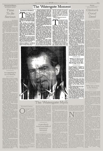 Opinion The Watergate Moment The New York Times