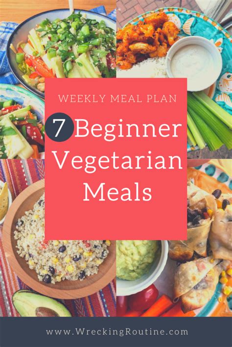 Weekly Meal Plan 7 Beginner Vegetarian Meals Brooke Selb