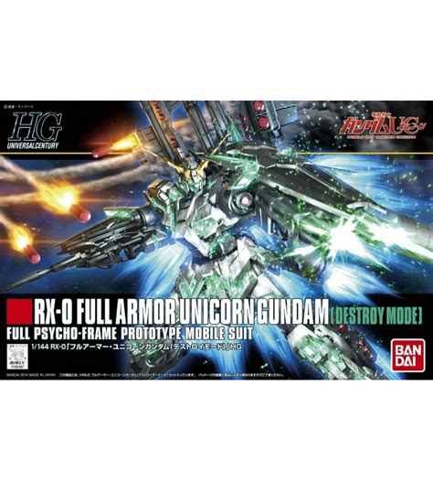 Gundam 1144 Hg Rx 0 Full Armor Unicorn Destroy Mode Green Ver