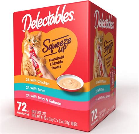Hartz Delectables Squeeze Up Tuna Chicken Salmon Flavored Variety