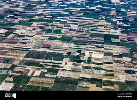 Aerial View Of Rural Farm Fields Stock Photo Alamy