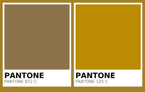 Color Pantone 872 C Vs Pantone 125 C Side By Side