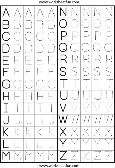 Preschool writing paper also dotted third handwriting sheets: Dotted Alphabet Worksheets in 2020 | Alphabet worksheets ...