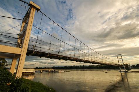 The Old Wooden Bridge Bridge Rattanakosin Suspension Bridge Across The