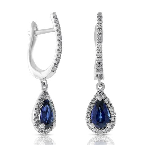 Sapphire And Diamond Drop Earrings 14k Ben Bridge Jeweler