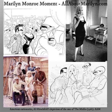 Marilyn Monroe Moment Alhirschfeld Captured The Cast Of The Misfits